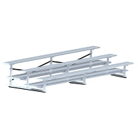Jaypro Bleacher - 15 ft. (3 Row - Double Foot Plank) - All Aluminum  (Powder Coated) Jaypro