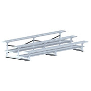 Jaypro Bleacher - 15 ft. (3 Row - Double Foot Plank) - All Aluminum  (Powder Coated) Jaypro