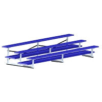 Jaypro Bleacher - 15 ft. (3 Row - Double Foot Plank) - All Aluminum Jaypro