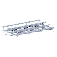 Jaypro Bleacher - 21 ft. (4 Row - Double Foot Plank) - All Aluminum  (Powder Coated) Jaypro