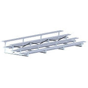 Jaypro Bleacher - 21 ft. (4 Row - Double Foot Plank) - All Aluminum  (Powder Coated) Jaypro