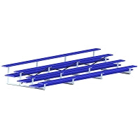 Jaypro Bleacher - 21 ft. (4 Row - Double Foot Plank) - All Aluminum Jaypro