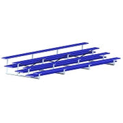 Jaypro Bleacher - 21 ft. (4 Row - Double Foot Plank) - All Aluminum Jaypro