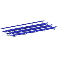 Jaypro Bleacher - 27 ft. (4 Row - Double Foot Plank) - All Aluminum Jaypro