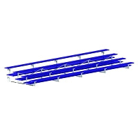 Jaypro Bleacher - 27 ft. (4 Row - Double Foot Plank) - Tip & Roll Jaypro
