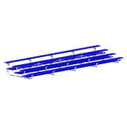 Jaypro Bleacher - 27 ft. (4 Row - Double Foot Plank) - Tip & Roll Jaypro