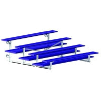 Jaypro Bleacher - 7-1/2 ft. (4 Row - Double Foot Plank) - Tip & Roll Jaypro