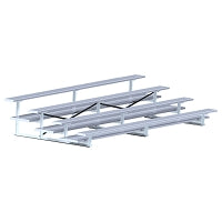 Jaypro Bleacher - 15 ft. (4 Row - Double Foot Plank) - All Aluminum  (Powder Coated) Jaypro