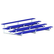 Jaypro Bleacher - 15 ft. (4 Row - Double Foot Plank) - All Aluminum Jaypro