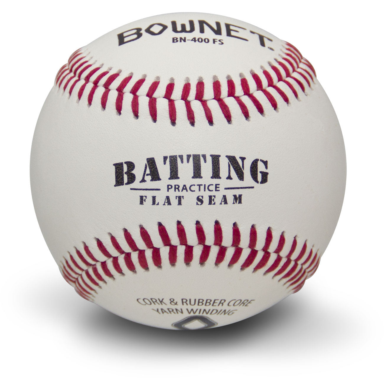 Bownet Flat Seam Batting Practice Baseballs (BN-400 FS) Bownet