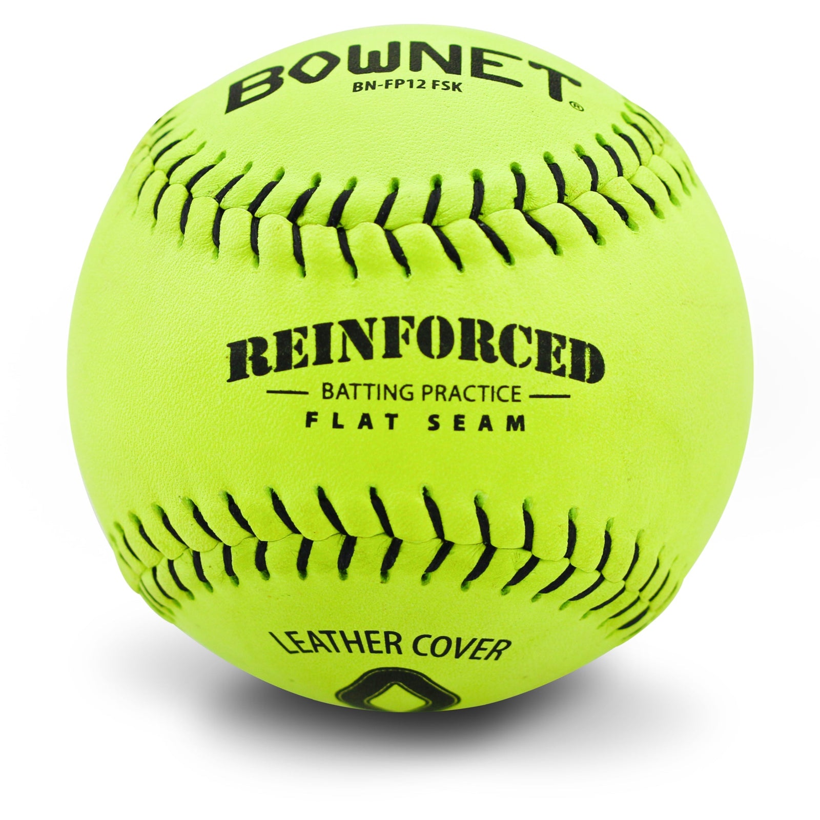 Bownet 12" Official Fastpitch Premium Optic Leather Flat Seam Softballs(BN-FP12 FSK) Bownet