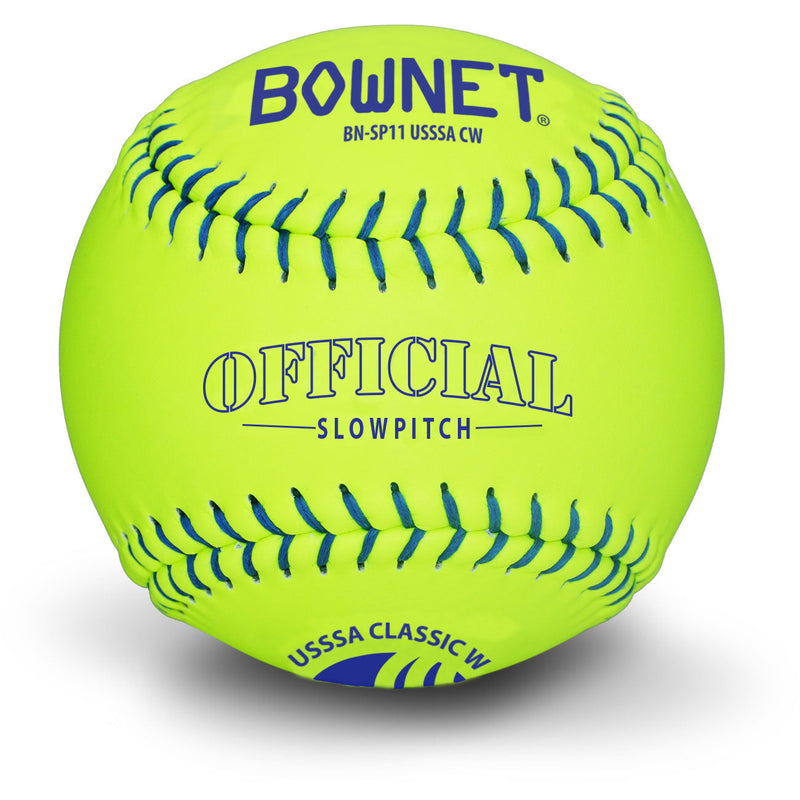 Bownet 11" Slowpitch Optic Leather USSSA Softballs (BN-SP11 USSSA CW) Bownet