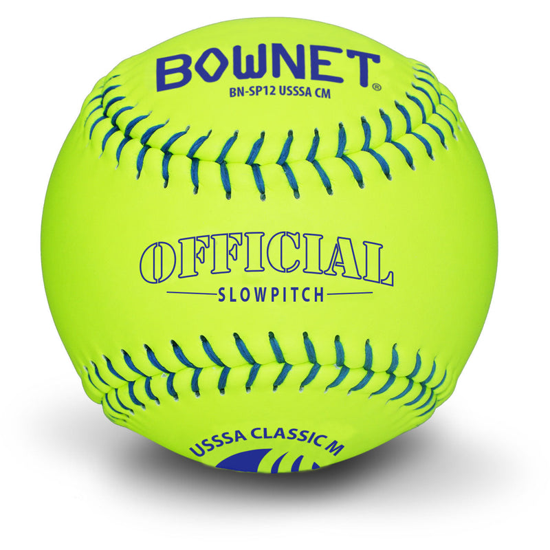 Bownet 12" Slowpitch Optic Leather USSSA Softballs (BN-SP12 USSSA CM) Bownet