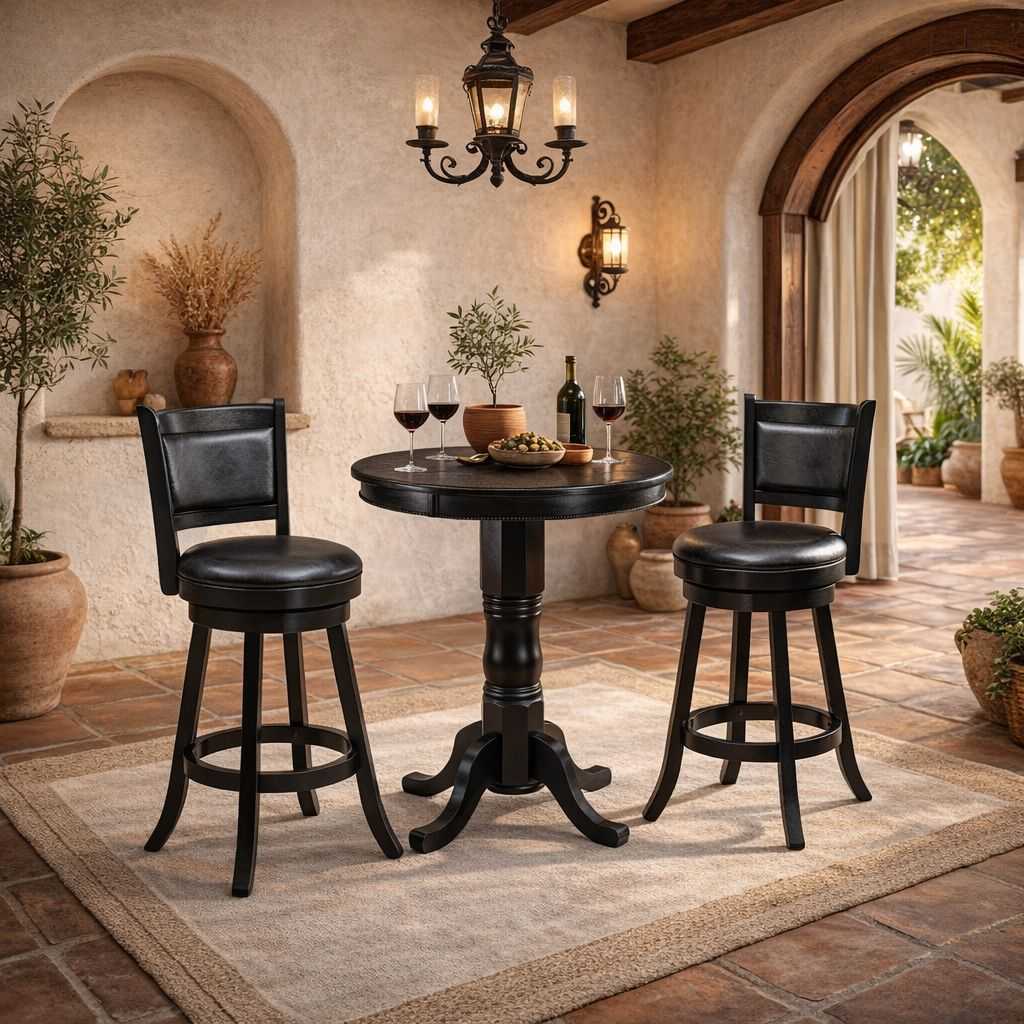 RAM Game Room English Style Circle Pub Table