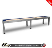 Hudson 16' Brushed Stainless Steel Shuffleboard Table
