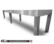 Hudson 12' Brushed Stainless Steel Shuffleboard Table