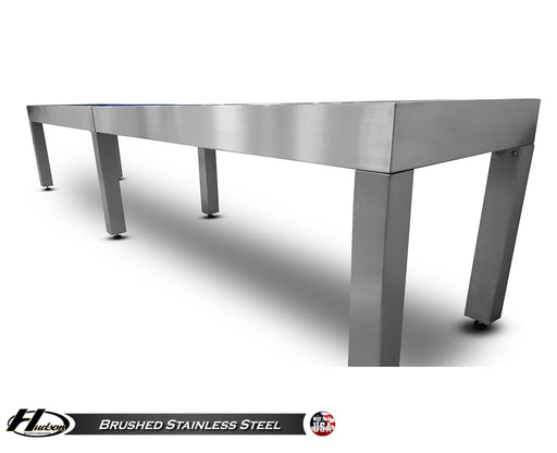 Hudson 9' Brushed Stainless Steel Shuffleboard Table