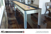 Hudson 14' Brushed Stainless Steel Shuffleboard Table