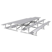 Jaypro Bleacher - 15 ft. (3 Row - Single Foot Plank) - Back-To-Back (Powder Coated) Jaypro