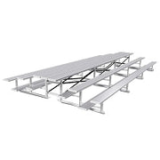 Jaypro Bleacher - 21 ft. (3 Row - Single Foot Plank) - Back-To-Back (Powder Coated) Jaypro