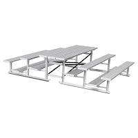 Jaypro Bleacher - 7-1/2 ft. (3 Row - Single Foot Plank) - Back-To-Back (Powder Coated) Jaypro