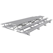 Jaypro Bleacher - 21 ft. (3 Row - Double Foot Plank) - Back-To-Back (Powder Coated) Jaypro