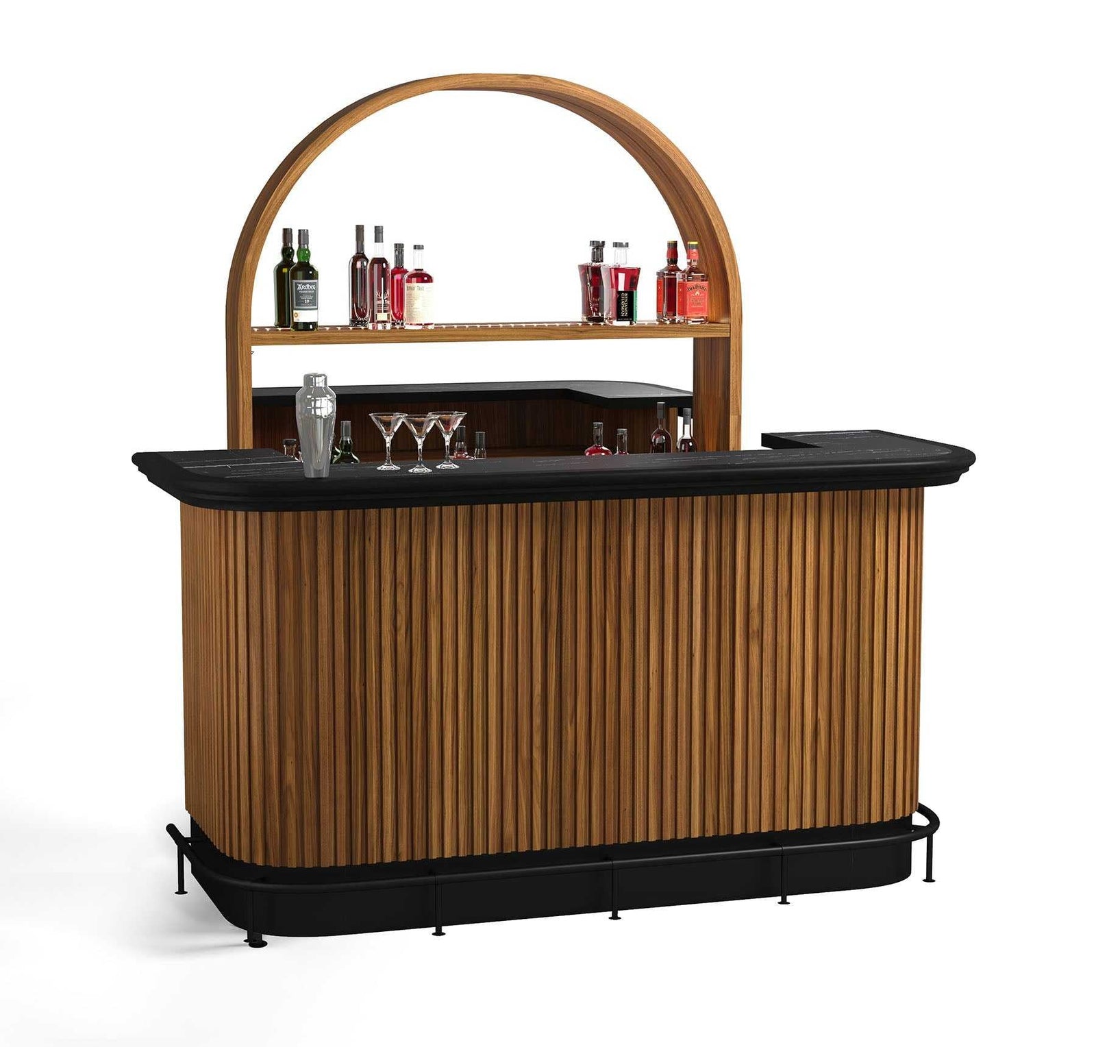 RAM Game Room Foot Rail for Prohibition 84" Cocktail Home Bar
