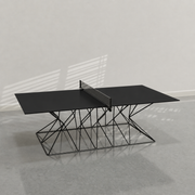 District Mills Outdoor Hourglass Ping Pong Table