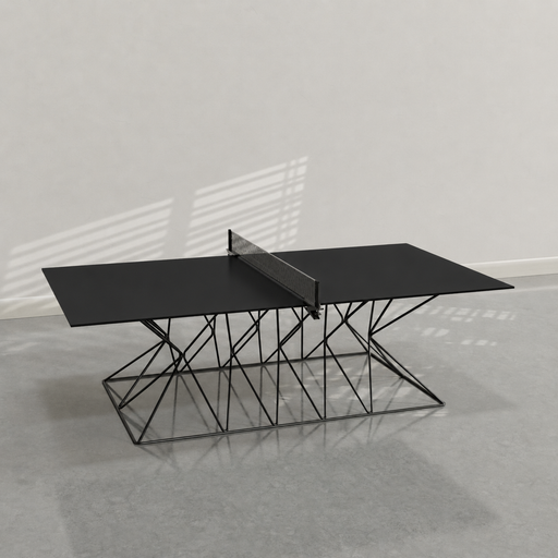 District Mills Outdoor Hourglass Ping Pong Table