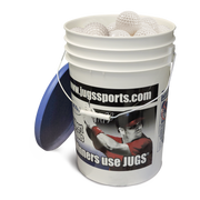 JUGS Bucket of JUGS White Dimpled Sting-Free Baseballs JUGS Sports