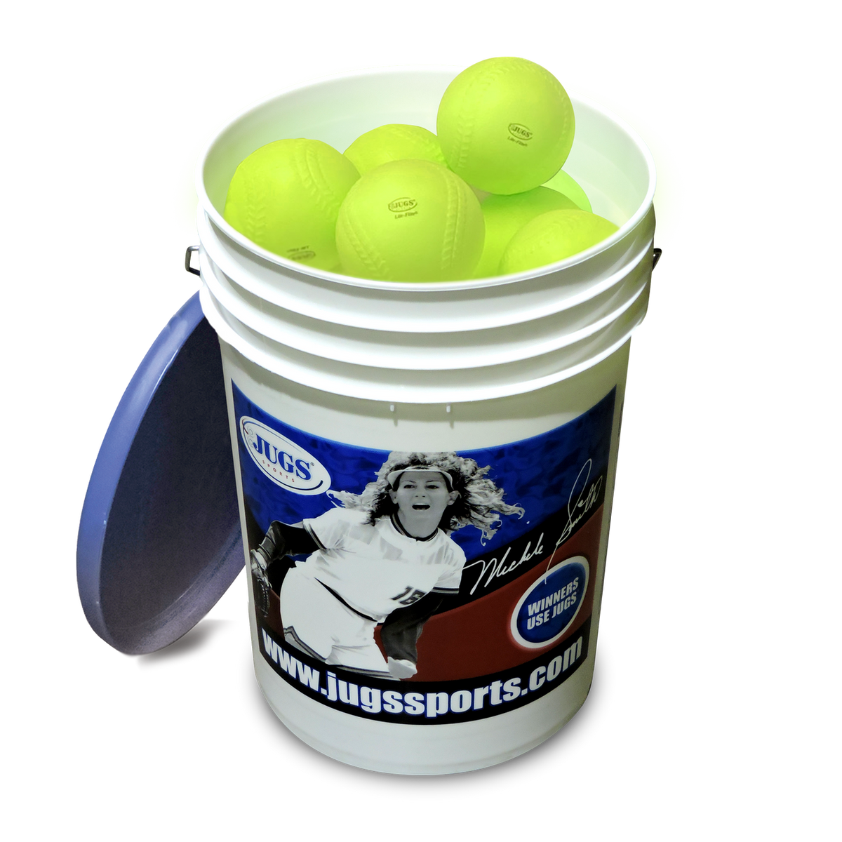 JUGS Big Bucket of JUGS Lite-Flite Softballs JUGS Sports