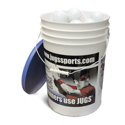 JUGS Bucket of JUGS White Seamed Sting-Free Baseballs JUGS Sports