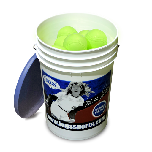 JUGS Bucket of JUGS Realistic-Seam Sting-Free Softballs JUGS Sports