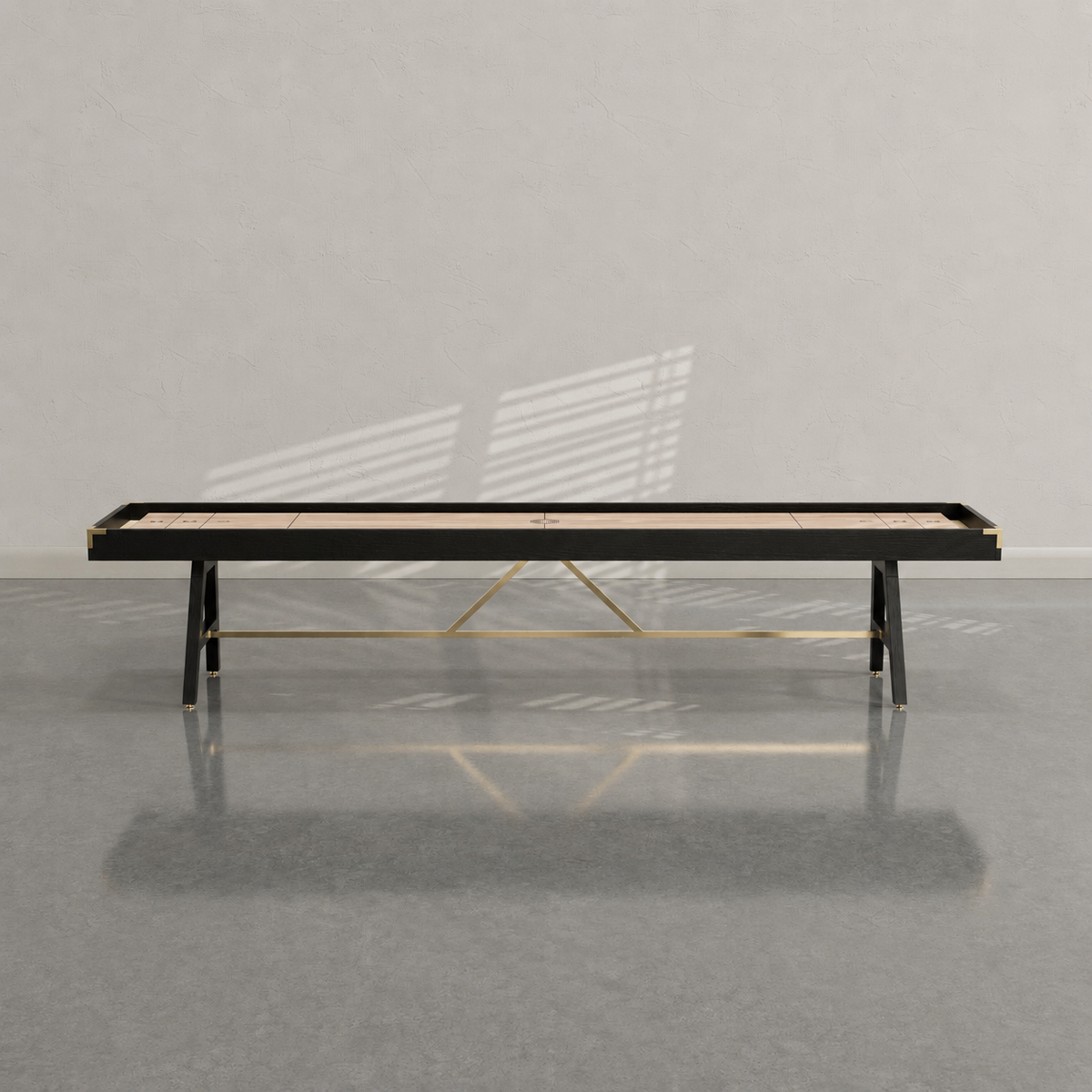 District Mills Black & Tan Shuffleboard Table