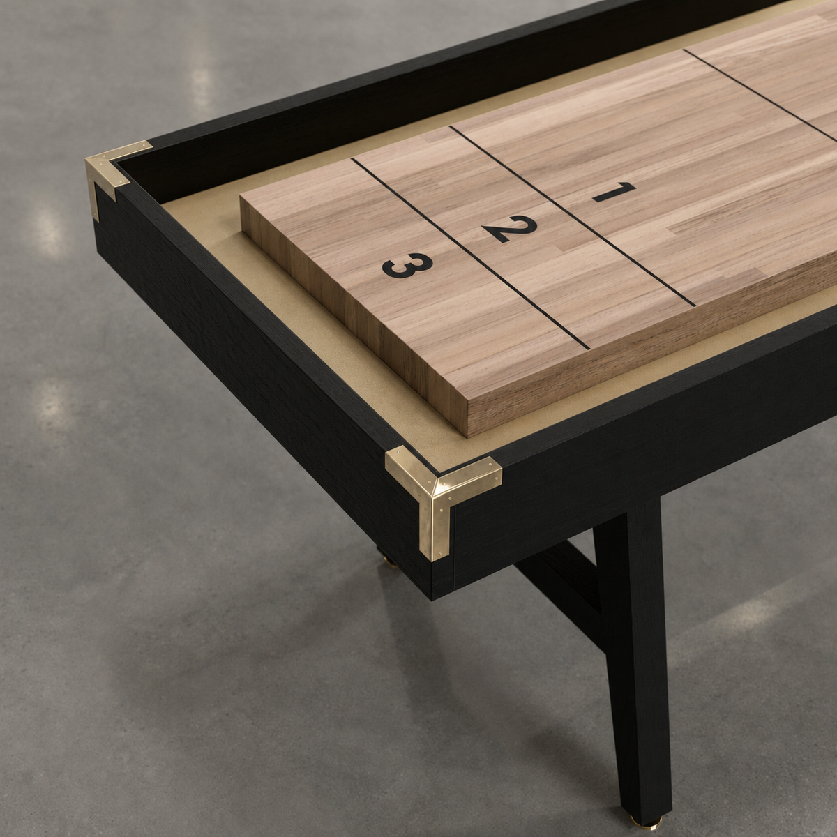 District Mills Black & Tan Shuffleboard Table