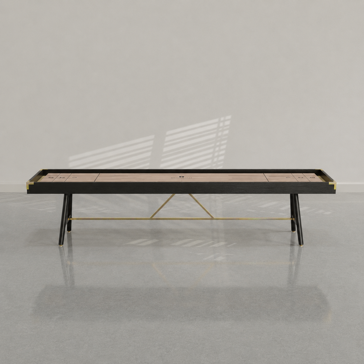 District Mills Black & Tan Shuffleboard Table