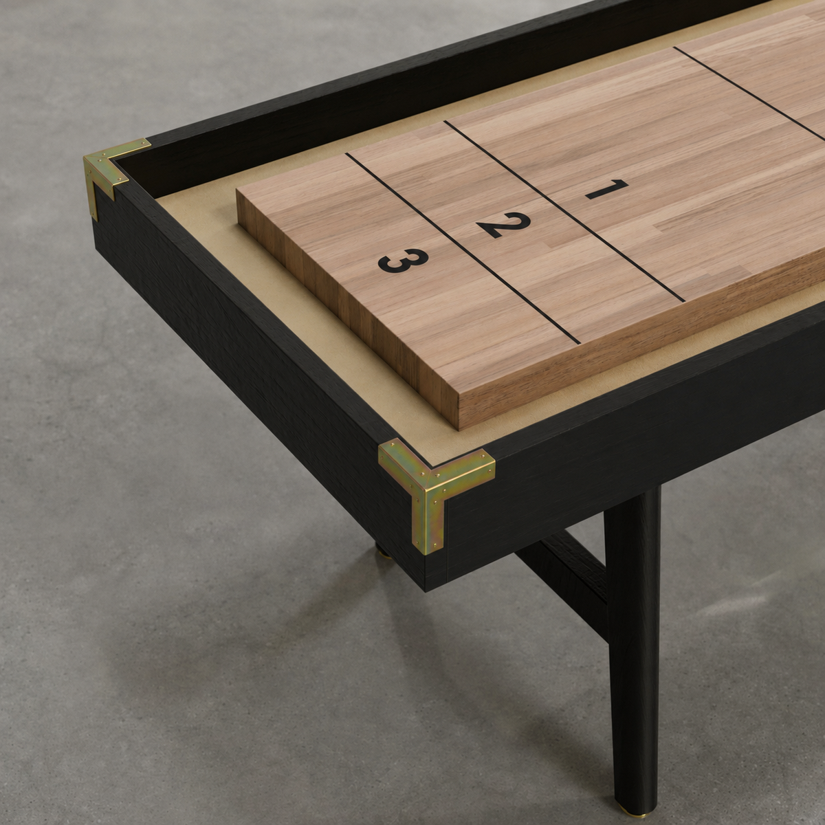 District Mills Black & Tan Shuffleboard Table