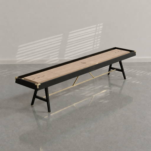 District Mills Black & Tan Shuffleboard Table
