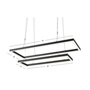 RAM Game Room 54" LED Double Rectangular Game Table Light Fixture