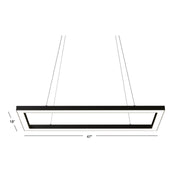 RAM Game Room 47" LED Rectangular Game Table Light Fixture