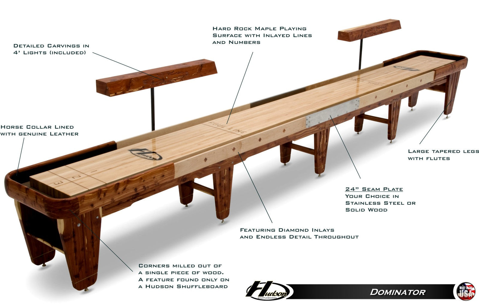 Hudson 9' Dominator Shuffleboard Table