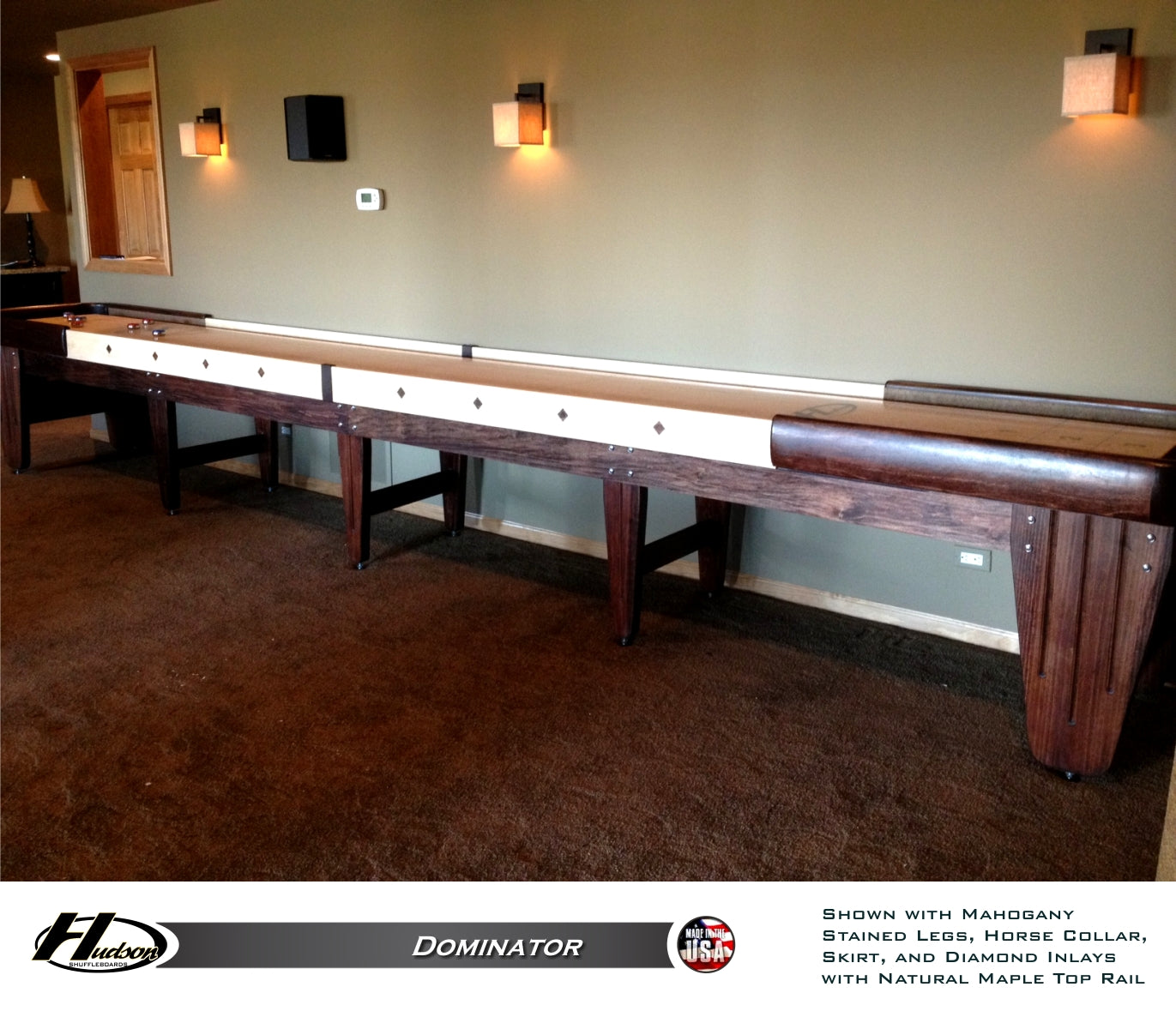 Hudson 9' Dominator Shuffleboard Table