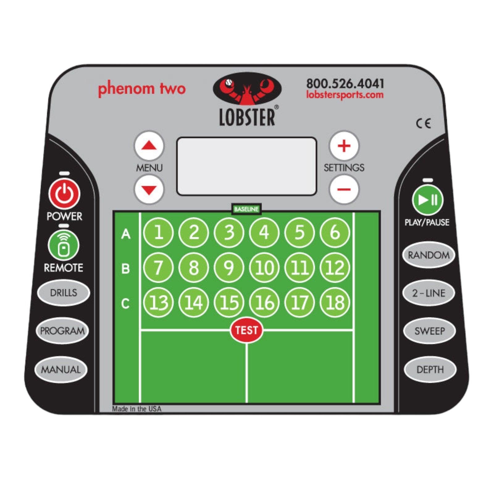 Lobster Phenom Two Commercial Tennis Ball Machine