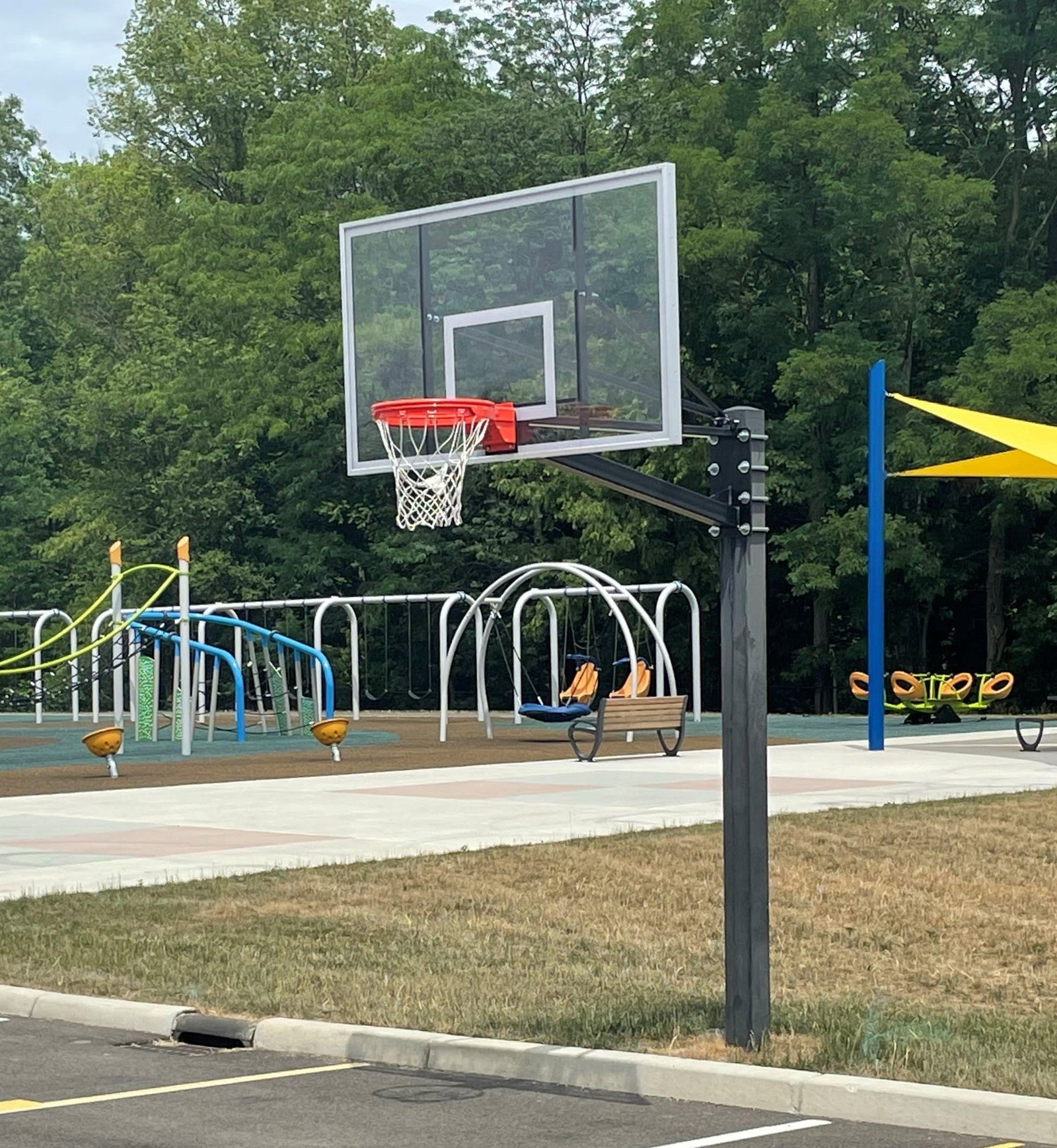 Gared Endurance 6” Square Post 5’ Extension Acrylic Outdoor Basketball Hoop Gared