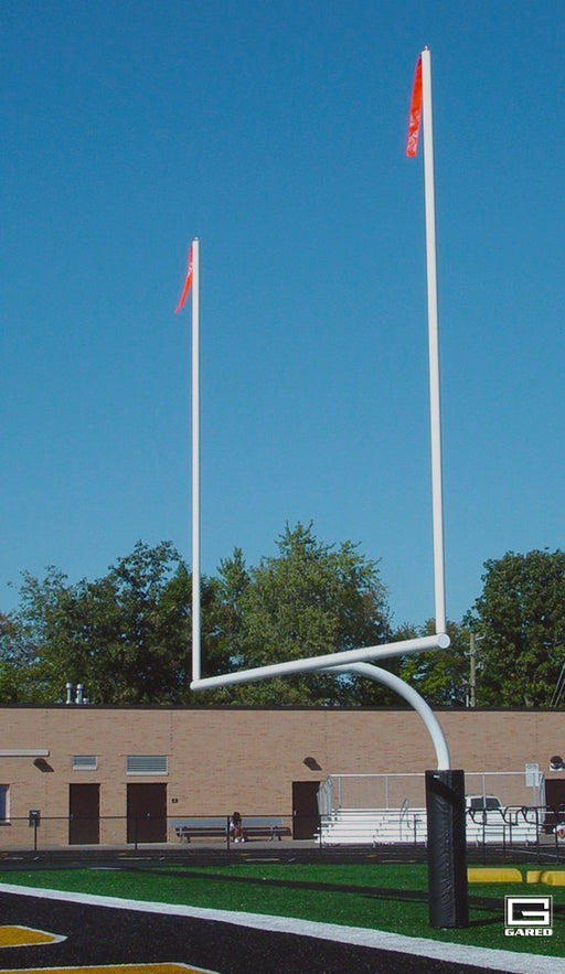 Gared High School 4-1/2″ O.D. White Football Goalpost, Surface Mount Gared
