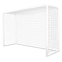Jaypro Futsal Goal Replacement Net - Official Size  (6 ft. 7 in.H x 9 ft. 10 in.W x 3 ft.3 in.D - 4 in. Sq.) (2m x 3m) (White) Jaypro
