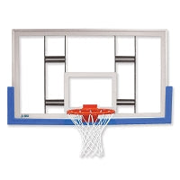 Jaypro Backboard Replacement Package - (72 in.W x 42 in.H) (Indoor) - Unbreakable - Tempered Glass, Contender Pro Breakaway Goal - NCAA, NFHS Compliant Jaypro