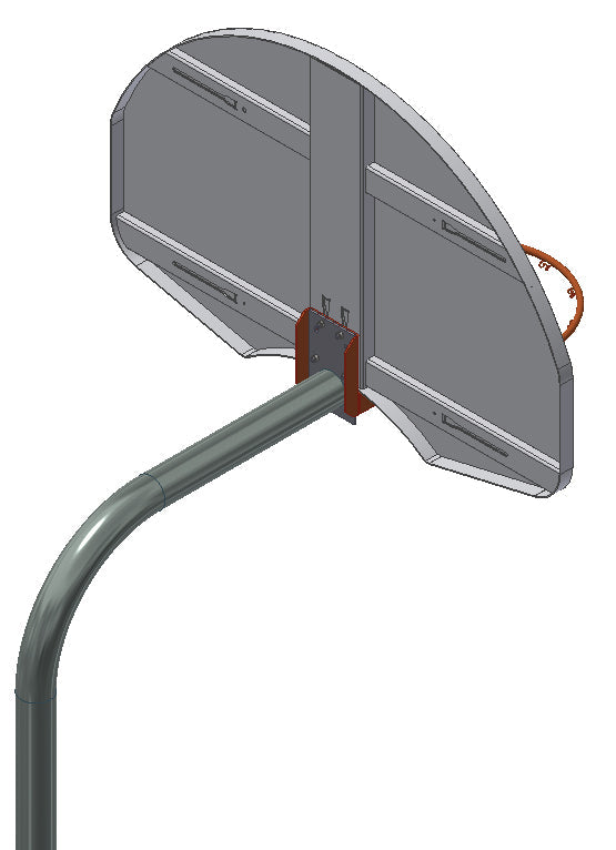Gared Economy Playground 3-1/2″ O.D. Unbraced Rear-Mount Gooseneck Post Gared