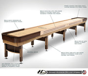 Hudson 12' Deluxe Hybrid Shuffleboard Table