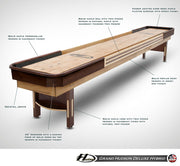 Hudson 12' Deluxe Hybrid Shuffleboard Table